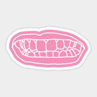 Natural Lips White Line Sticker